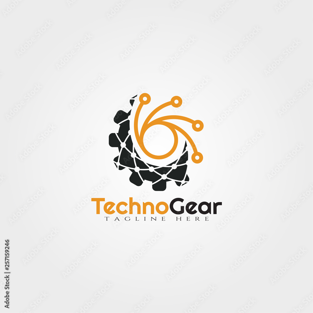 Fototapeta premium Gear vector logo design