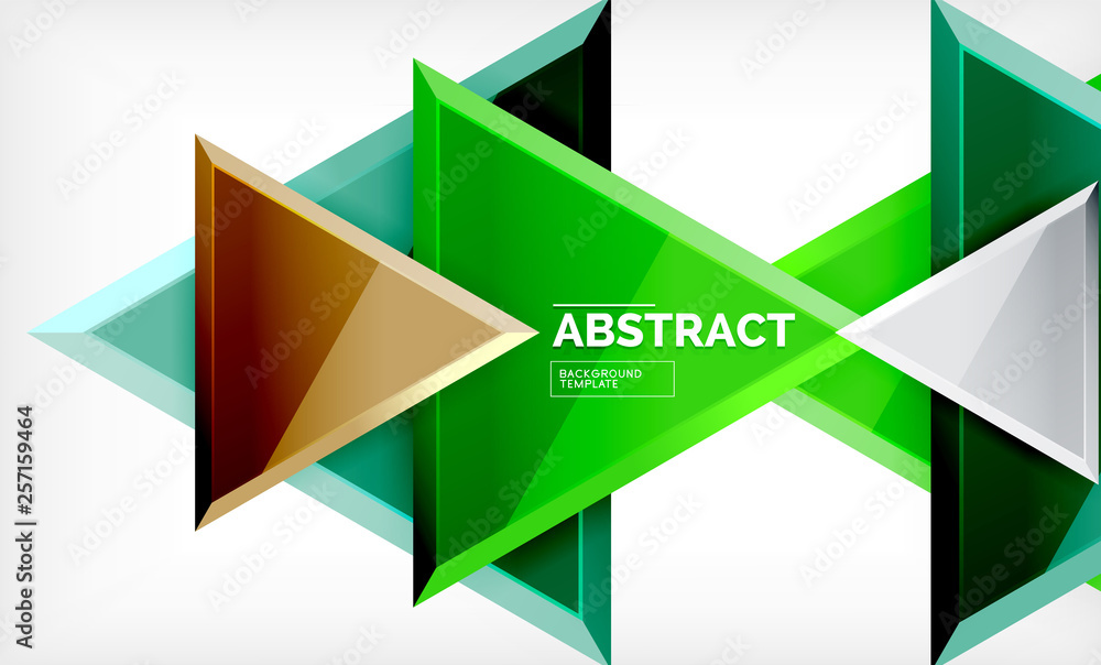 Flying triangles compostion geometric background Flying triangles compostion geometric background