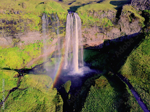 Island - Schöne Wasserfälle aus der Luft