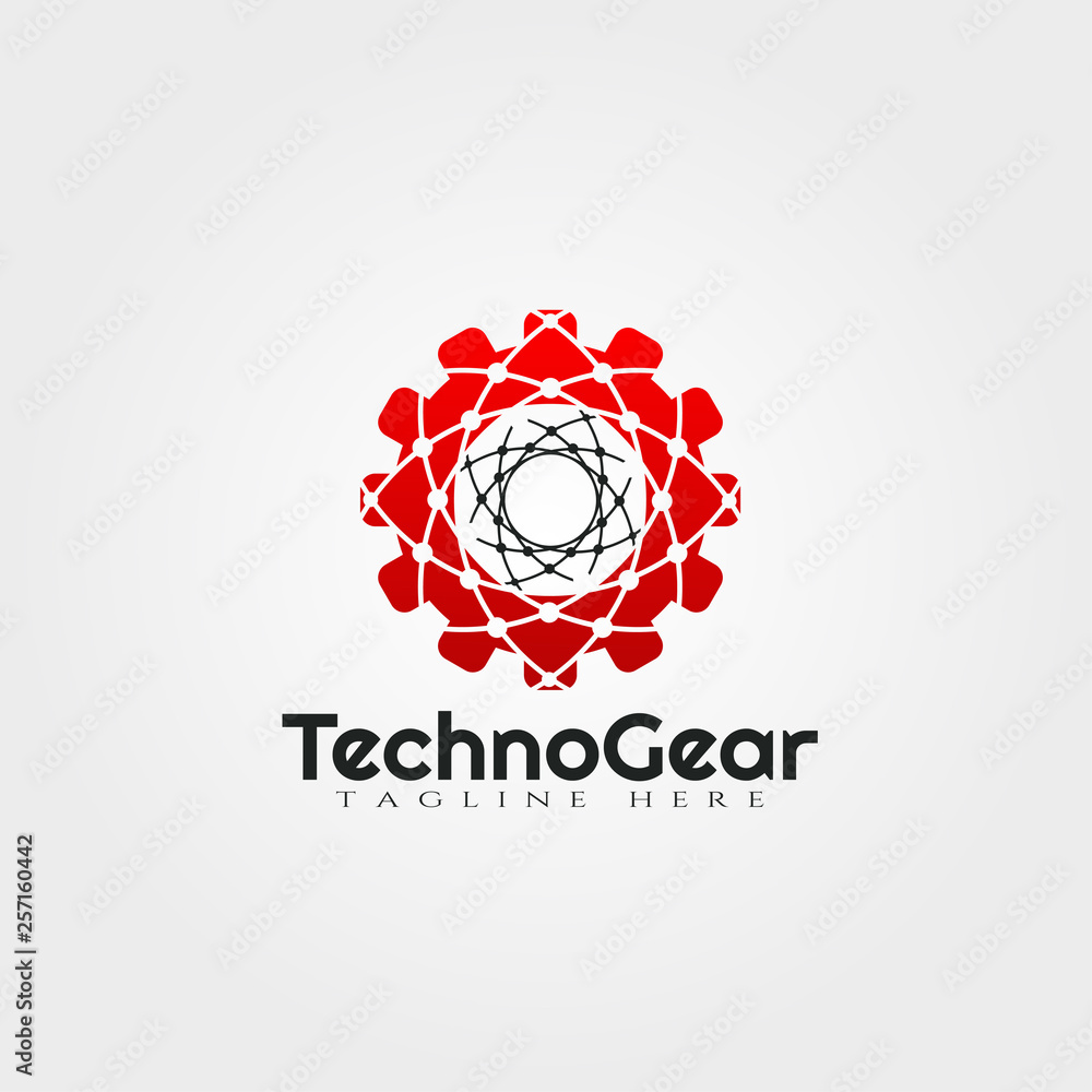 Fototapeta premium Gear vector logo design