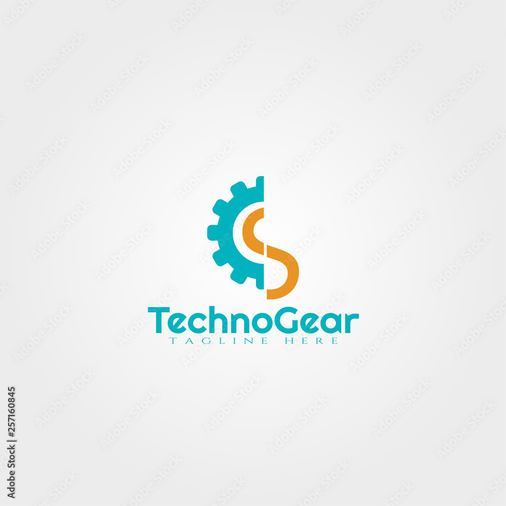 Gear vector logo design