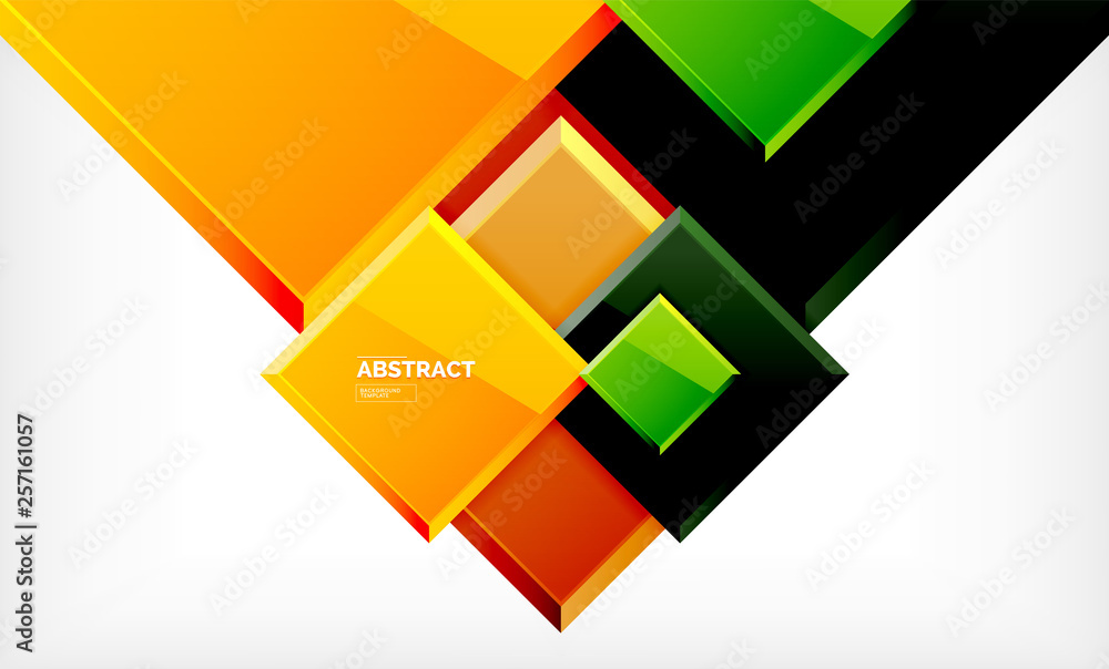 Square geometrical background Square geometrical background