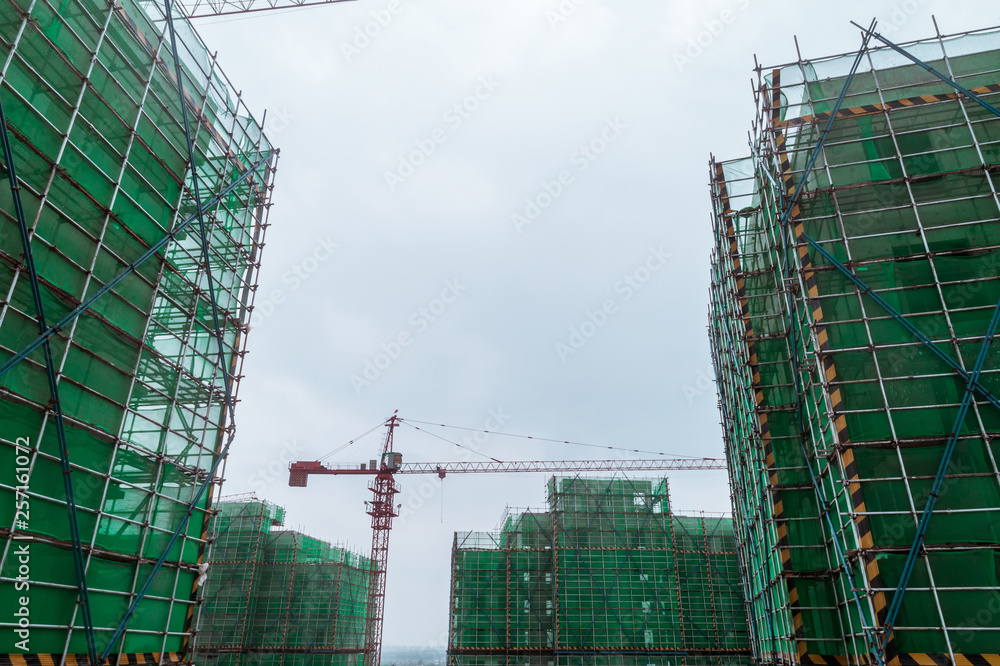 Modern buildings under construction Modern buildings under construction