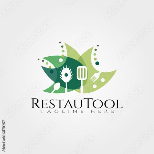 Restaurant tool vector logo design,kitchen tool icon