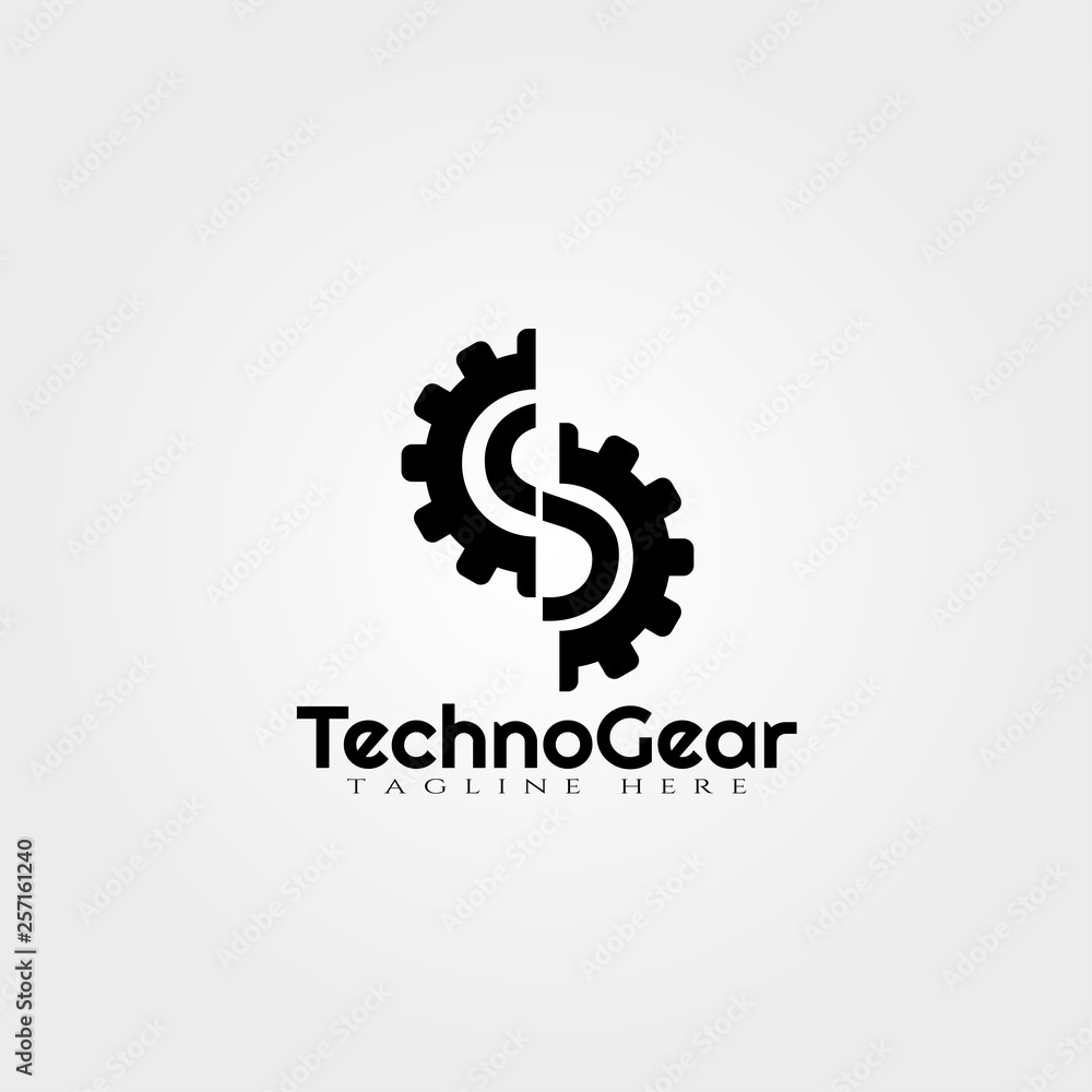 Gear vector logo design Gear vector logo design