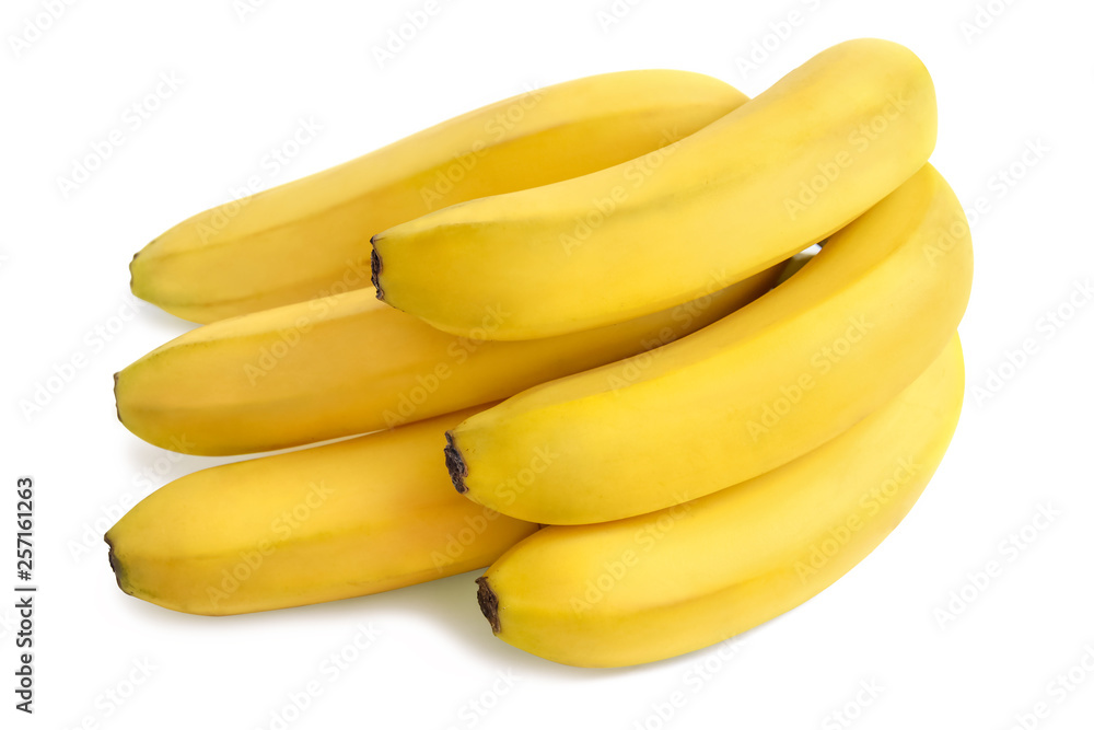 Ripe bananas on a white background Ripe bananas on a white background