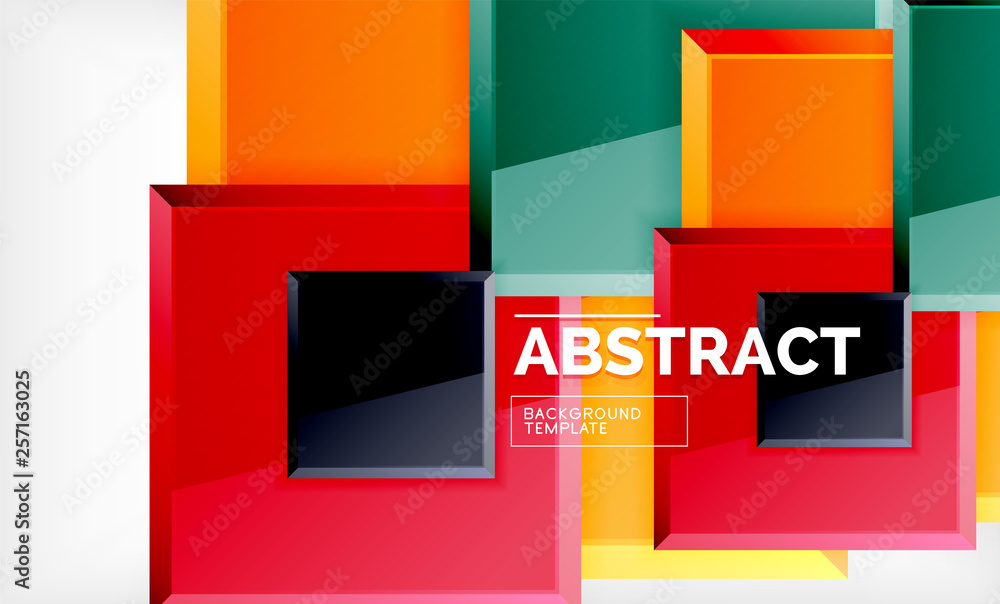 Square abstract background, glossy geometric design Square abstract background, glossy geometric design