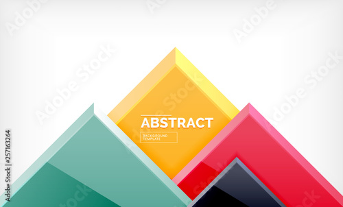 Square abstract background, glossy geometric design