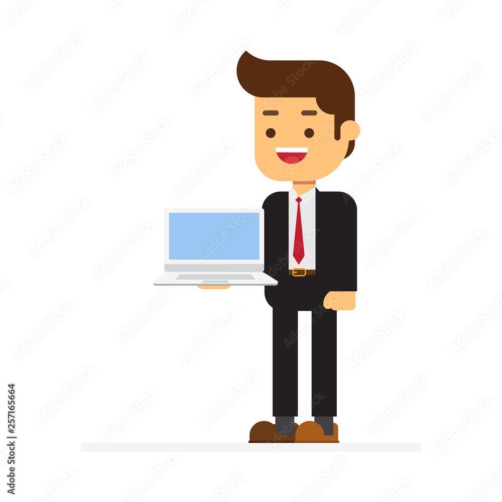 business man holding computer tablet pc on background business man holding computer tablet pc on background
