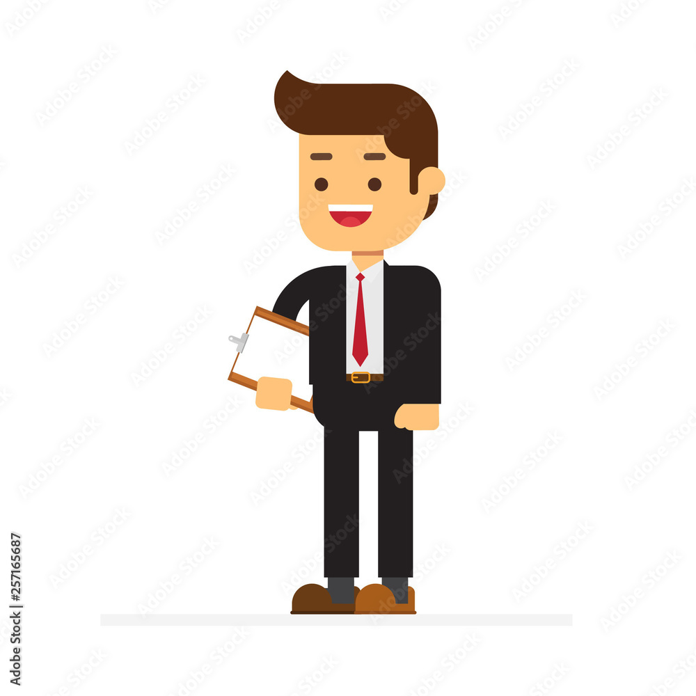 business man holding clipboard on background business man holding clipboard on background