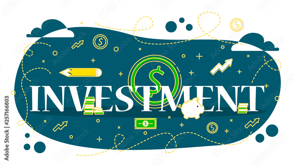 Naklejka premium Financial investment web banner. Business strategy and banking