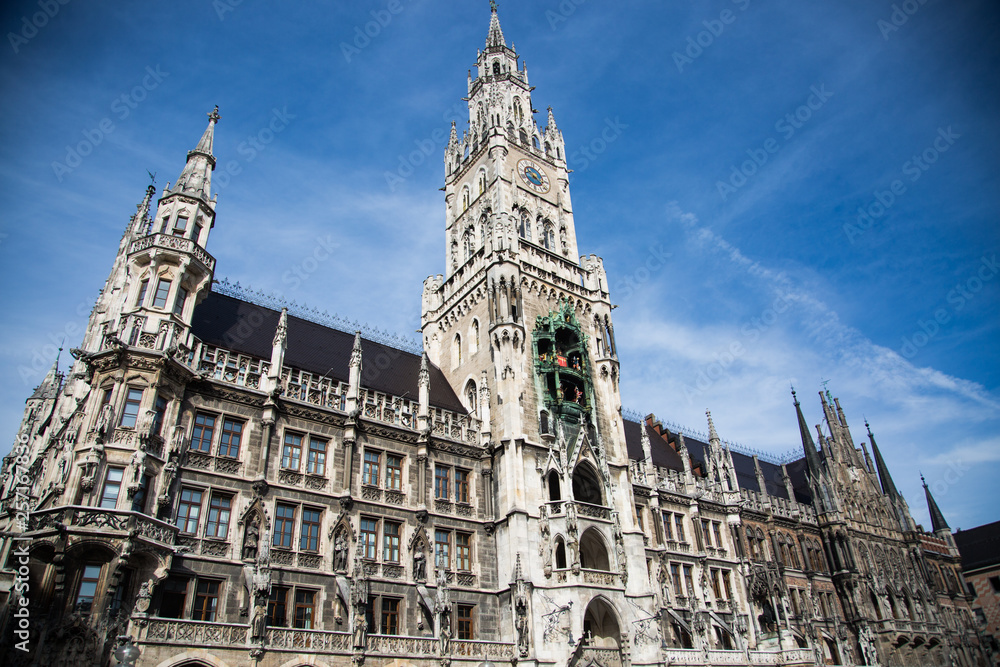 City Hall in Munich, blue sky