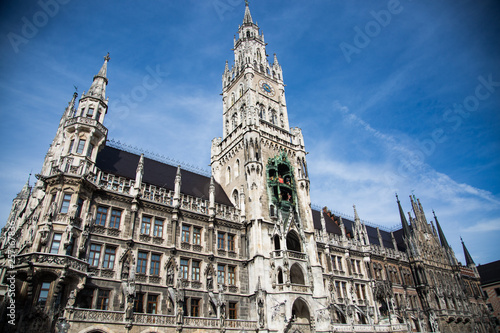 City Hall in Munich  blue sky