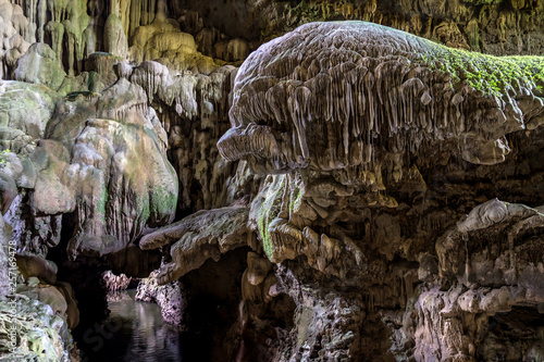 landscape of Nok Nang Aen Cave at Lam Khlong Ngu National Park, Kanchanaburi, Unseen in Thailand