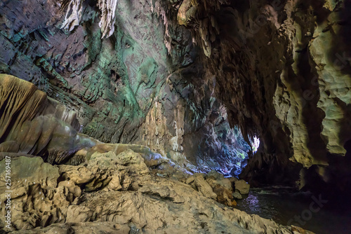 landscape of Nok Nang Aen Cave at Lam Khlong Ngu National Park, Kanchanaburi, Unseen in Thailand