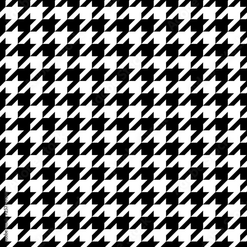 Vector illustration of monochrome houndstooth seamless pattern