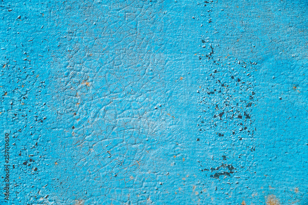 Texture of the blue painted wall