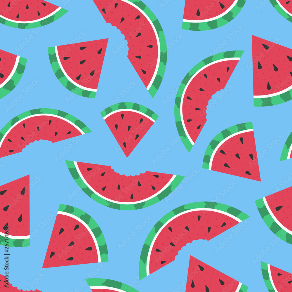 Cartoon seamless pattern. Vector summer background. Watermelons. Cartoon seamless pattern. Vector summer background. Watermelons.