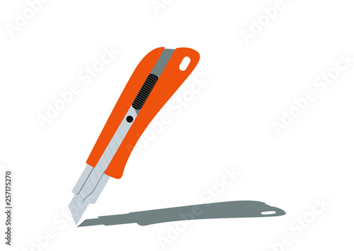 文房具 カッターナイフのイラスト カッターナイフと紙 Stock Vector Adobe Stock