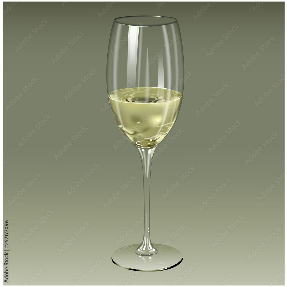wineglass design poster label