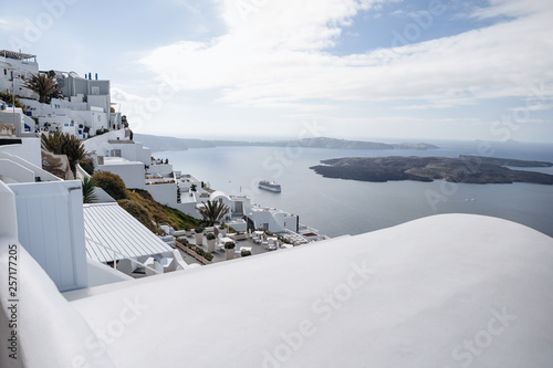 Greece, Santorini - October 28, 2018 year. Island views.