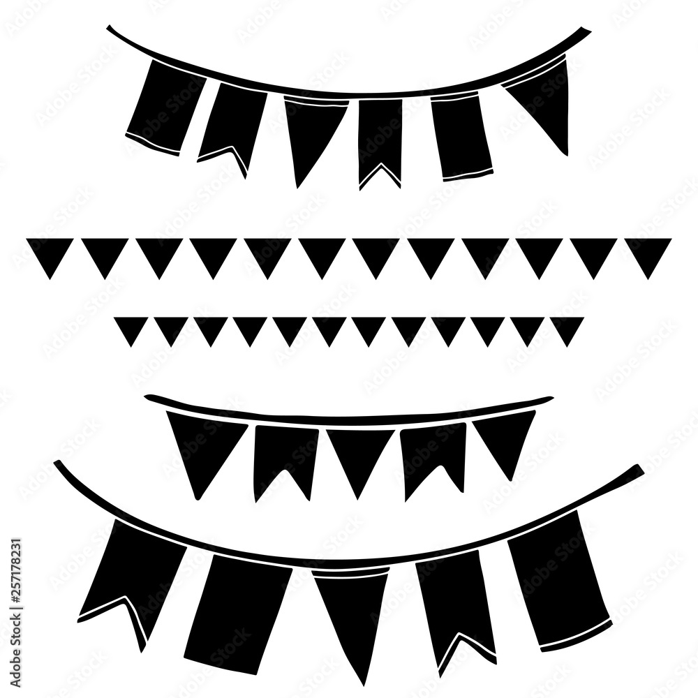 Flags on ropes, pennants Flags on ropes, pennants