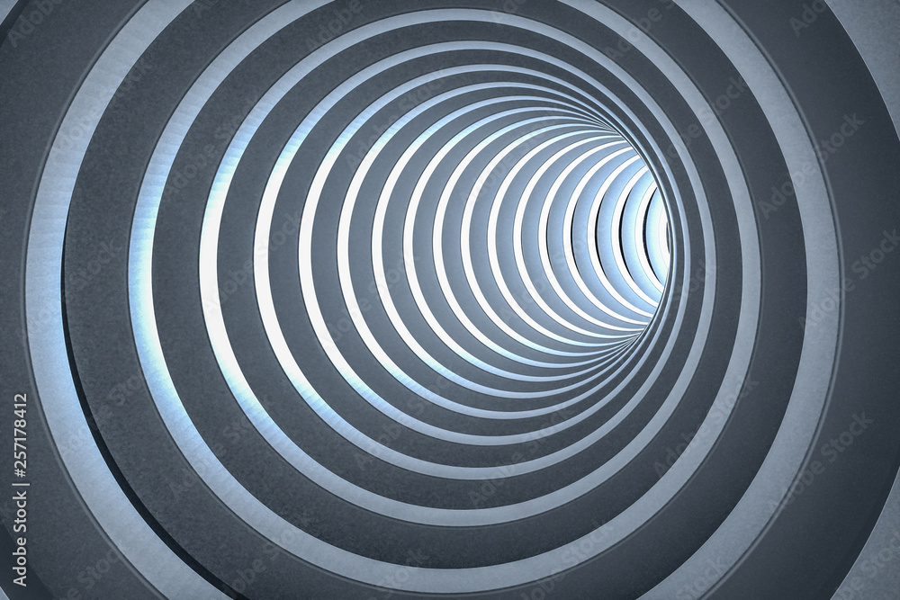 Obraz premium 3d rendering, dark science-fiction tunnel, dark background