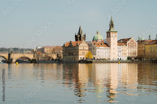 A view from the Strelecky island in Prague. photo