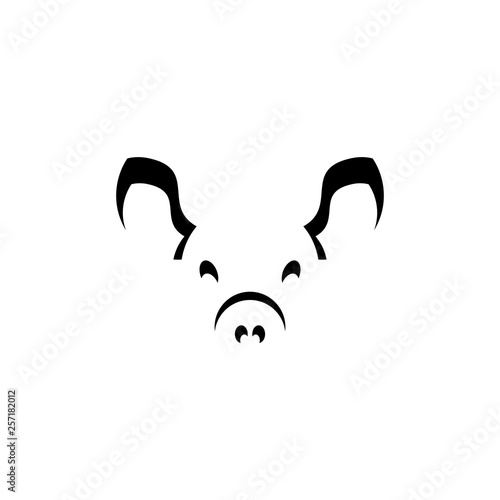 black pig logo icon symbol element