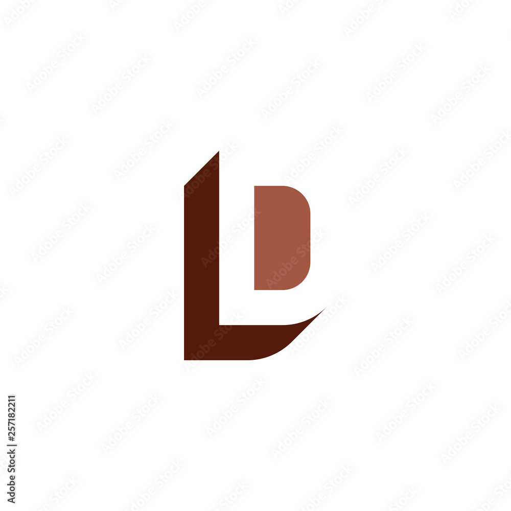brown letter l and d ld logo icon vector element - obrazy, fototapety, plakaty 