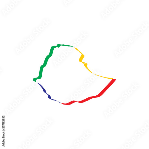 ethiopia map icon vector design element