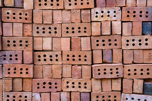 stack of bricks for construction texture