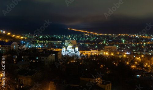 Panorama of the night Pyatigorsk