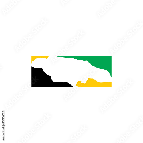 jamaica map logo icon vector symbol element