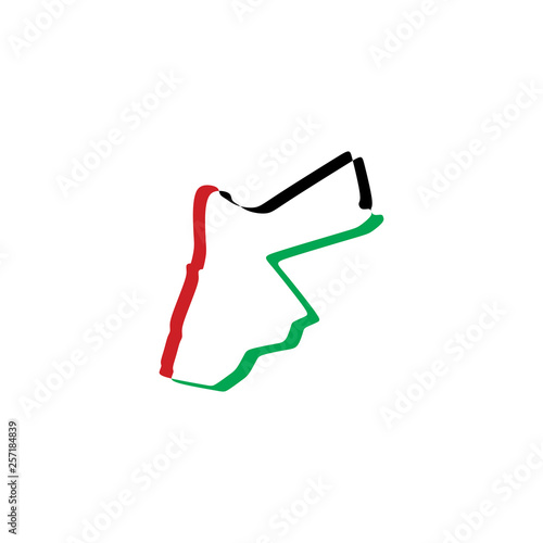 jordan map icon vector symbol element