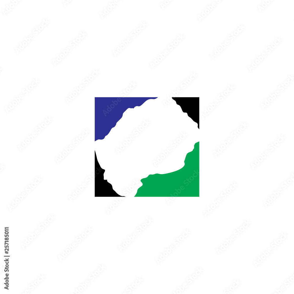 Fototapeta premium lesotho map logo icon vector symbol element