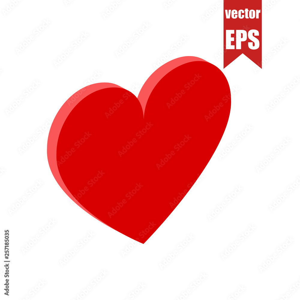 Heart isometric icon.Vector illustration. Heart isometric icon.Vector illustration.