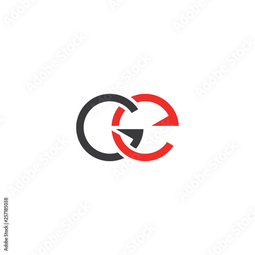 letter g and e ge symbol logotype element design