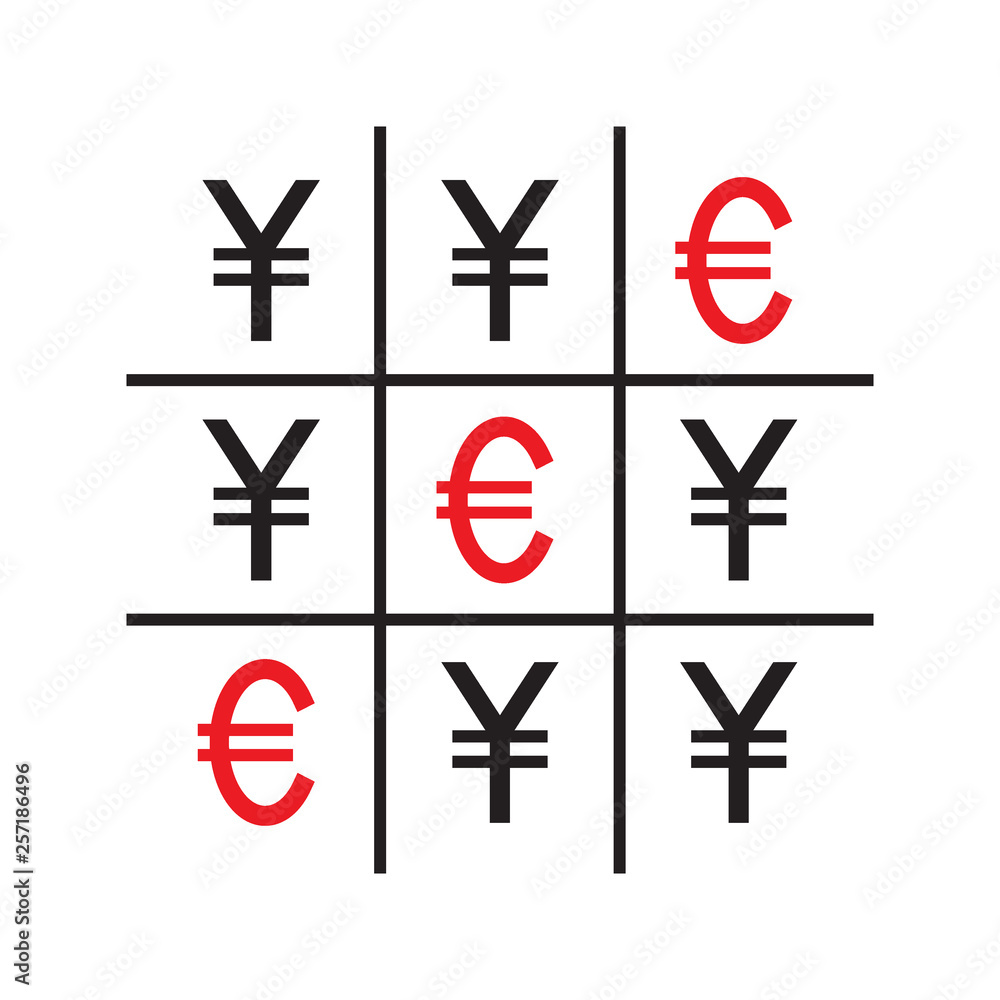 Obraz premium Tic-tac-toe money concept
