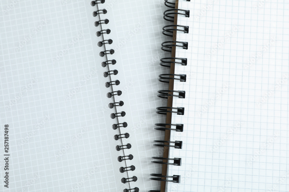 Clean office copybooks as background, space for text Clean office copybooks as background, space for text