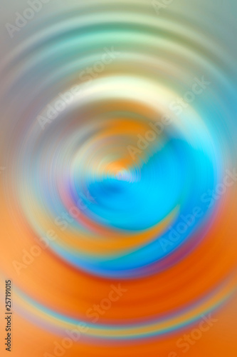 Blue and orange spinning circle background