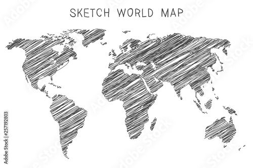 Sketch world map