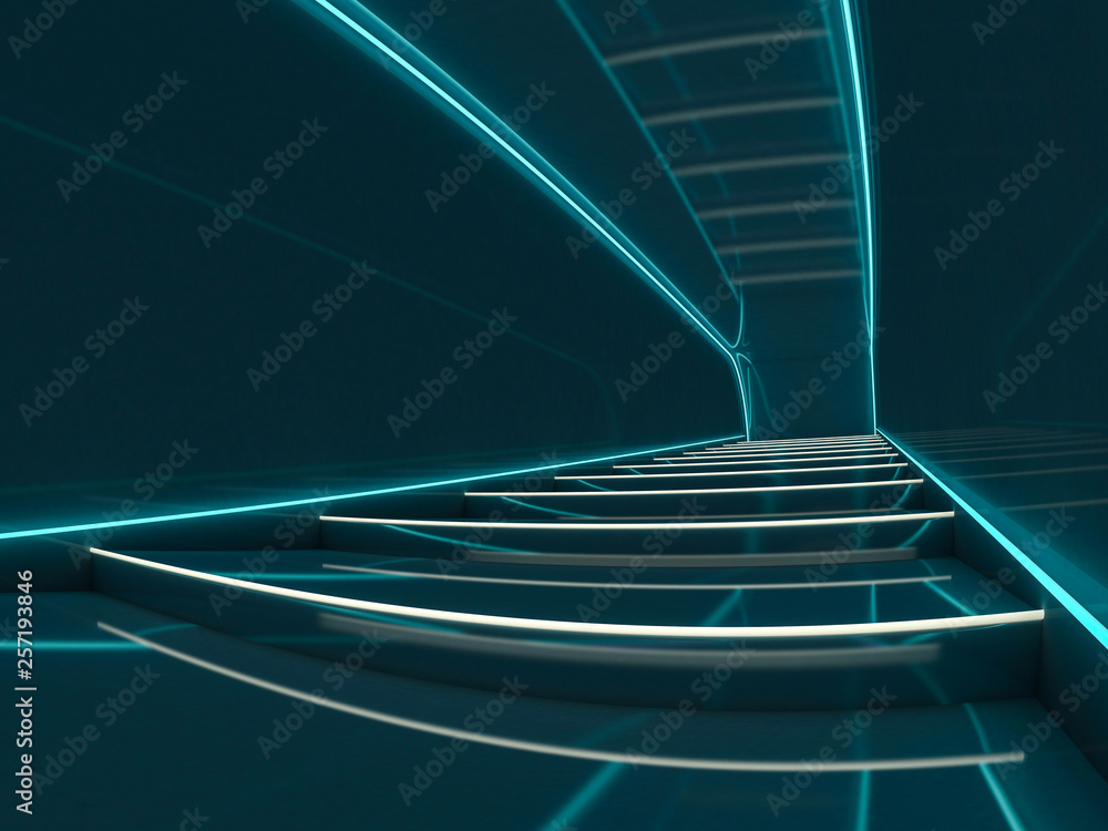 Obraz premium Abstract modern architecture background. 3D rendering