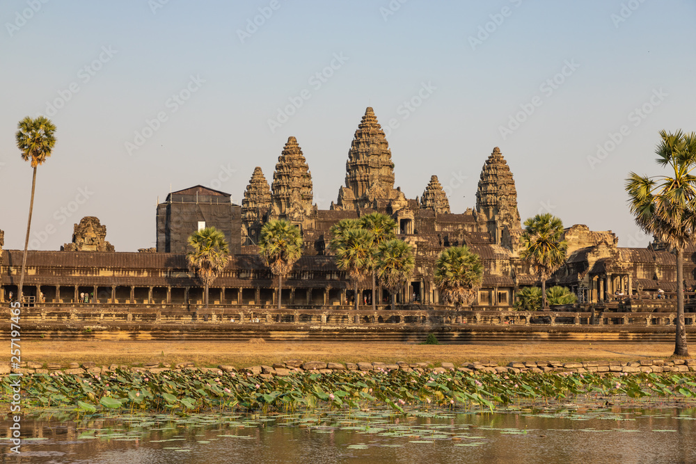 Angkor Wat temple seen across the lake, Siem Reap, Cambodia Angkor Wat temple seen across the lake, Siem Reap, Cambodia
