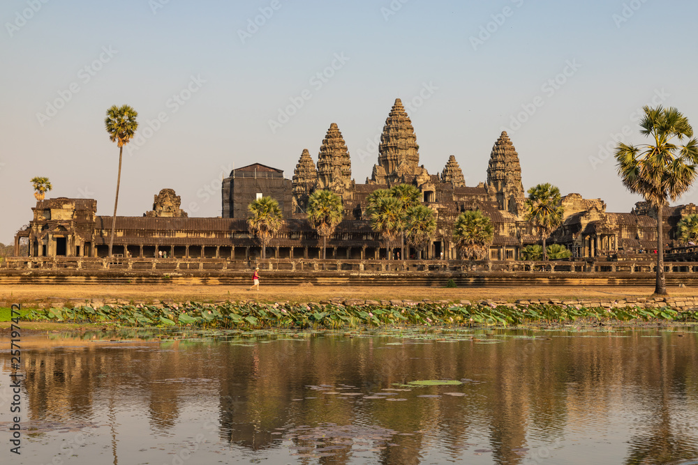 Angkor Wat temple seen across the lake, Siem Reap, Cambodia Angkor Wat temple seen across the lake, Siem Reap, Cambodia