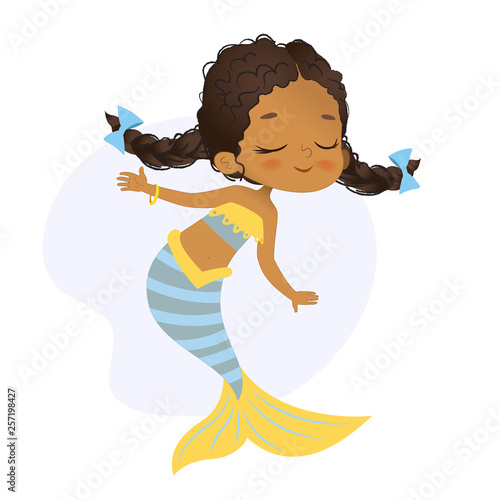 Mermaid African Character Beautiful Girl Sea Nymph