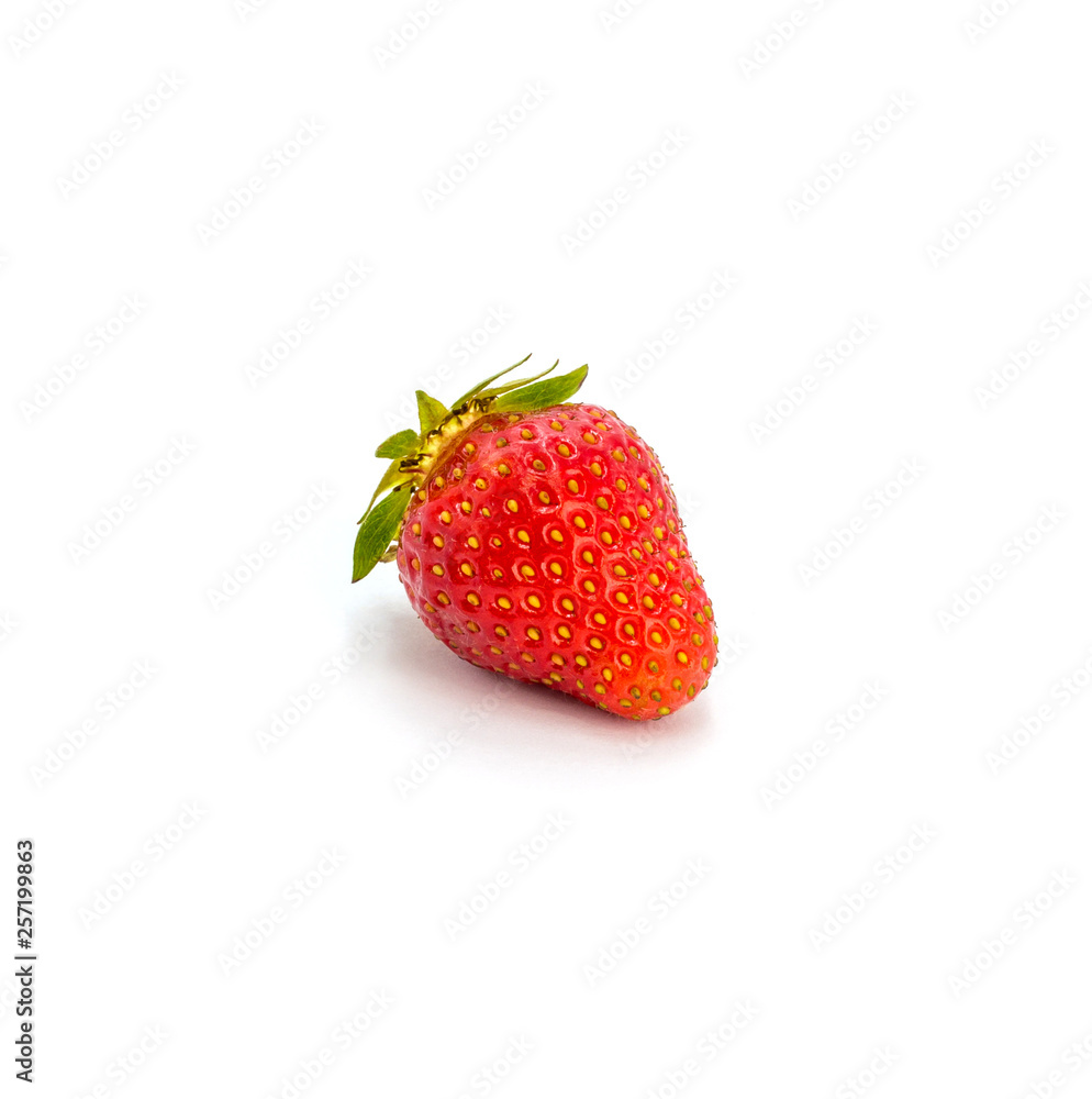 Photo of red strawberry isolated on white background Photo of red strawberry isolated on white background