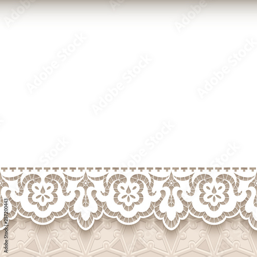 Vintage background with lace border pattern