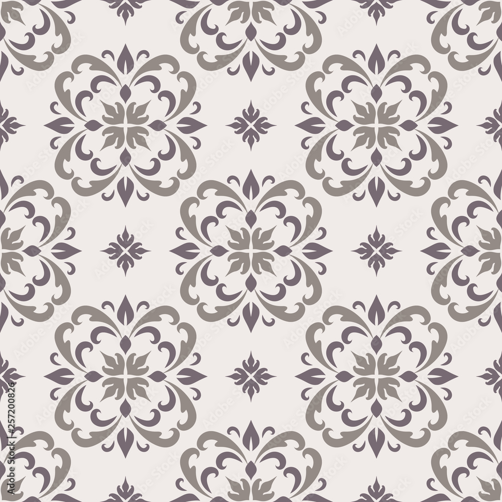 Abstract seamless pattern with floral swirls in neutral color Abstract seamless pattern with floral swirls in neutral color