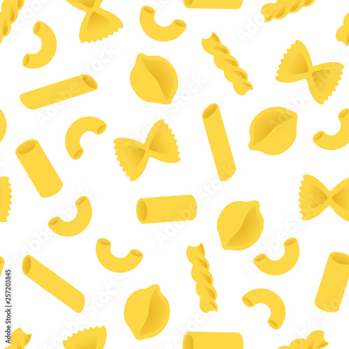 Pasta random seamless pattern